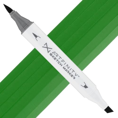 Artfinity Sketch Markers - Dark Green G2-6, Vibrant, Professional, Dye-Based Alcohol Markers for Artists, Drawing, Travel, & More