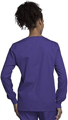 Cherokee WW Originals Scrubs Jacket for Women Snap Front 3 Pockets