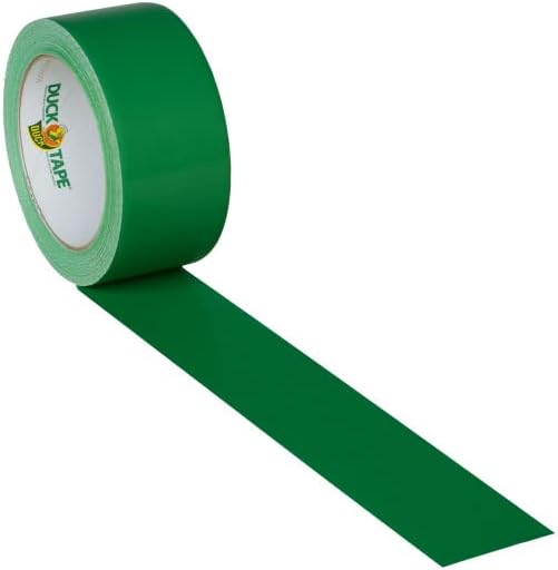 Duck Brand 1304968 Color Duct Tape, Green, 1.88 Inches x 20 Yards Each Roll, 3 Rolls