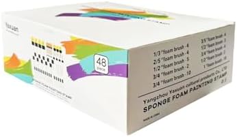 Foam Paint Brushes, 48 Pcs -10 Sizes, Paint Sponge, Premium Foam Brushes