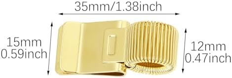 RLECS 4PCS Notebook Fixed Spring Pen Clip Portable Gold Manganese Steel Notebook Clip
