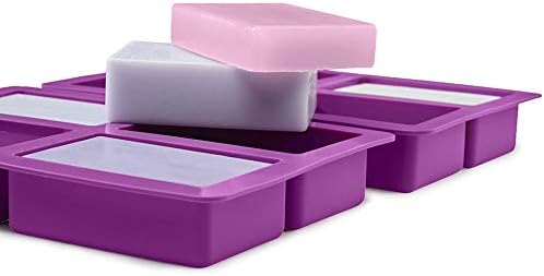 2Pack Rectangle Silicone Soap Mold, Large Silicone Mold for Soap Making, Thick and Durable