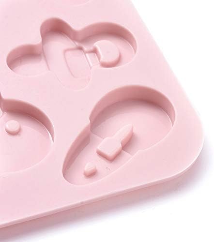 Craftdady Silicone Soap Mold 14 Cavities Baby Nipple Duck Clothes Shaped Mould Trays, 2 Pack for Handmade Craft Biscuit Candy Chocolate