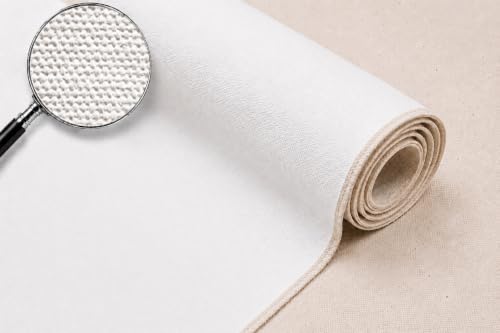 Canvas Rolls for Painting Large Blank Canvas Fabric by the Yard. 84"x50 Yd (150 Ft) 13oz Primed Artist Canvas Roll- Cotton Duck, Unstretched Cloth, Quality Fabric for Painters, SDK Murals, Backdrops