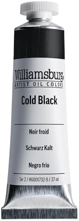 Williamsburg Artist Oil Colors, Cold Black, 37 ml Tube
