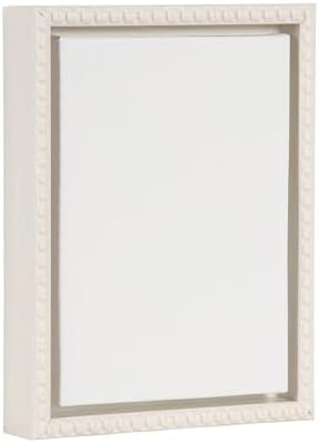 Kate and Laurel Sylvie Blank Framed Canvas Wall Art; 8x10 White Beaded; Modern Empty Canvas for Paint-Your-Own Art; Ready to Paint Premium Canvas Already Framed