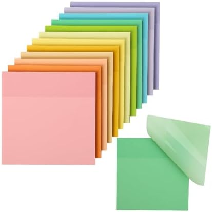 Mr. Pen- Transparent Sticky Notes, 3" x 3", 12 Pads, 600 Sheets | See Through Self-Adhesive Notes for Bible Journaling and Studying, Water-Resistant, Easy to Peel, Clean Removal