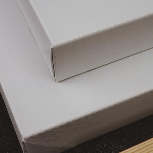 PHOENIX 36x48 Inch Museum Canvas - 2 3/8 Inch Thick Porfile Deep Large Stretched Canvas for Painting 1 Pack 100% Cotton 11 Oz. Gesso Primed White Blank Professional Canvas Oil & Acrylic Paints
