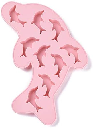 Craftdady Silicone Soap Mold 9 Cavities Dolphin Ocean Animal Moulds Trays, 2 Pack for Handmade Craft Biscuit Candy Chocolate Fondant Cake UV Resin Epoxy Resin Jewelry Making