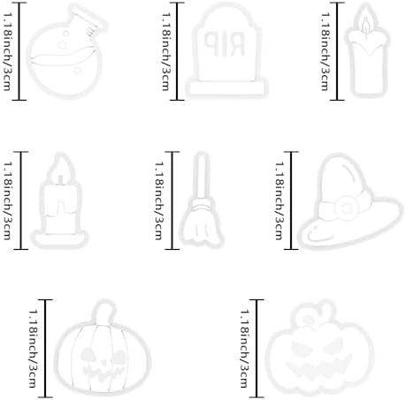 Xaekicr Halloween Polymer Clay Cutters Set – 8pcs Halloween Clay Cutters for Polymer Clay Jewelry, Clay Earring Cutters and Molds – Pumpkin, Tombstone, Witch Hat Clay Tools for DIY Crafts