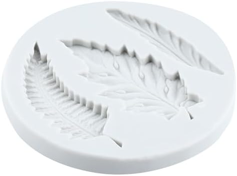 Fern Leaf Polymer Clay Mold Tropical Leaf Silicone Molds Set of 5