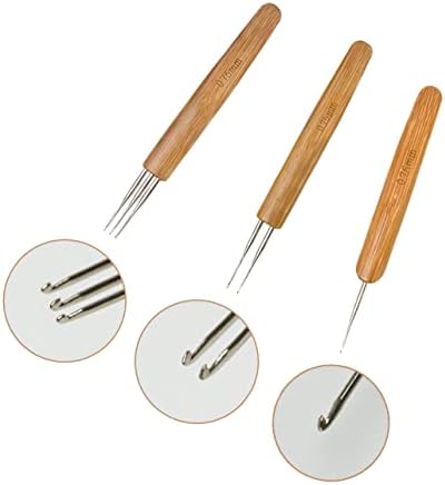 5 Pieces Dreadlock Crochet Hooks for Hair, Loc Needle Interlocking Tool for Braid Craft (0.75mm)