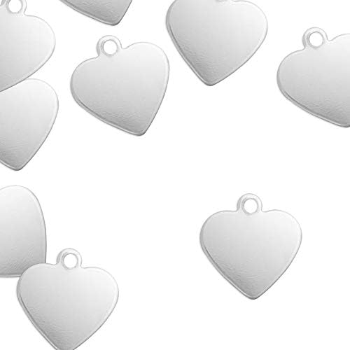 ImpressArt - Premium Metal Stamping Blanks for Metal Stamping and Jewelry Making (24 Pack) (5/8" Heart, Alkeme)