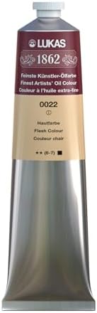 Lukas 1862 Professional German Oil Paint, Peach Pink 200 mL - w/Beeswax & Non-Yellowing Sunflower Oil, Short Drying Time, Smooth, Outstanding Lightfastness