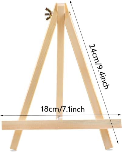 26 Pack 9 Inch Wood Easel, Painting Party Easel, Kids Student Tabletop Easels for Painting, Portable Canvas Photo Picture Sign Holder Tripod Painting Easels for Art & Crafts