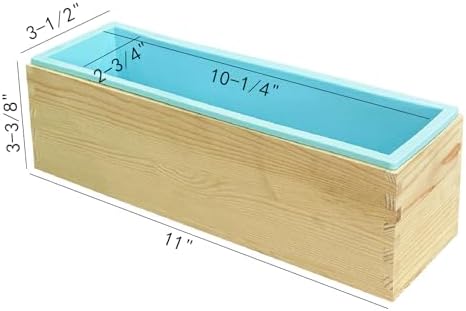 Silicone Soap Mold Loaf with Wooden Box for Soap Making