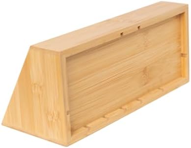 2 Pack Small Bamboo Art Supply Organizer Pen Holder