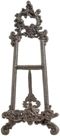 Sungmor Vintage Cast Iron Cookbook Stand, 15.5 Inches Tall Antique Brown