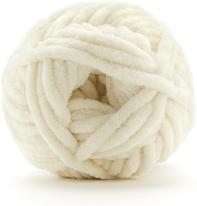 Loops & Threads Sweet Snuggles Yarn - Yarn for Knitting, Crochet, Weaving, and Arts & Crafts - White, Polyester, 8.8 oz