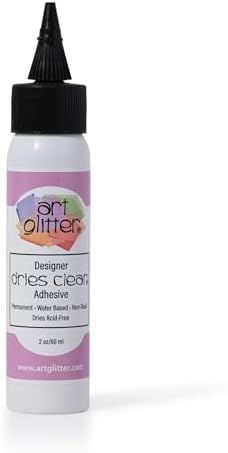 Art Institute Glitter Designer Dries Clear Craft Glue, 2oz Bottle