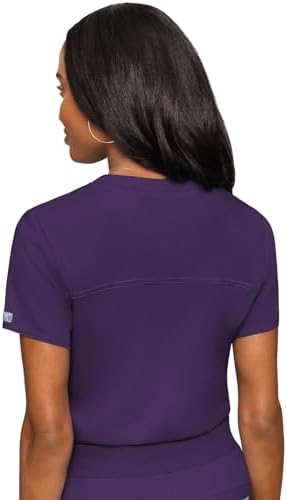 Med Couture Touch Women's Scrub Tops V-Neck Tuck-in Top with 1 Pocket