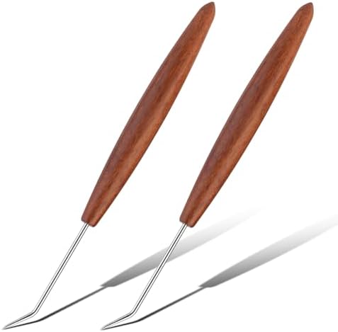 Wuadua 2 Pcs Knitting Loom Hook, Ergonomic Crochet Hooks for Knit Picker
