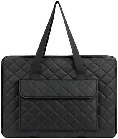JJRING 18x24 Quilting Canvas Art Portfolio Case Bag, Black