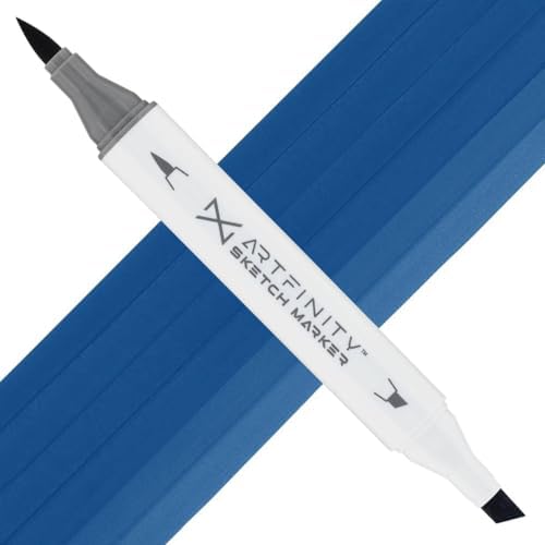 Artfinity Sketch Markers - Lapis Lazuli B7-7, Vibrant, Professional, Dye-Based Alcohol Markers for Artists, Drawing, Travel, & More