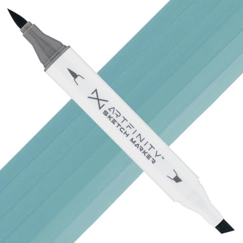 Artfinity Sketch Markers - Light Grayish Cobalt BG1-5, Vibrant, Professional, Dye-Based Alcohol Markers for Artists, Drawing, Travel, & More