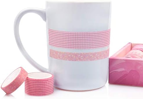 12 Rolls Washi Tape Set,Decorative Plaid Pattern Washi Masking Tape