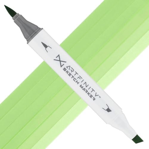 Artfinity Sketch Markers - Spring Green G5-3, Vibrant, Professional, Dye-Based Alcohol Markers for Artists, Drawing, Travel, & More