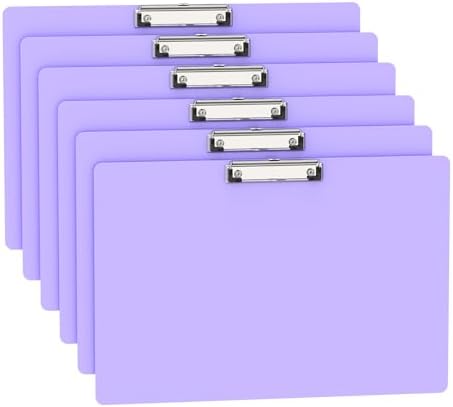Extra Large 11x17 Clipboards, Plastic Purple Drawing Boards, Horizontal Clip Board, Landscape Layout. Suitable for Watercolor, Sketching, Painting. Art & Drafting Supply(Pack of 6)