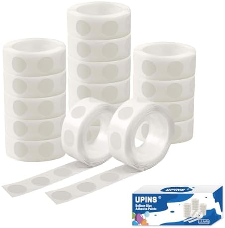 UPINS 1500 Pcs Point Dots Balloon Glue Removable Adhesive Point Tapes