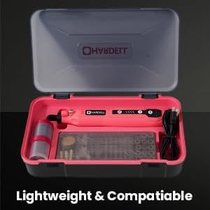 HARDELL Mini Cordless Rotary Tool, 4V 129pcs Rechargeable Rotary Tool Kit | USB Charging Multi-Purpose DIY Tool for Sanding, Polishing, Drilling, Engraving, Woodworking, Craft
