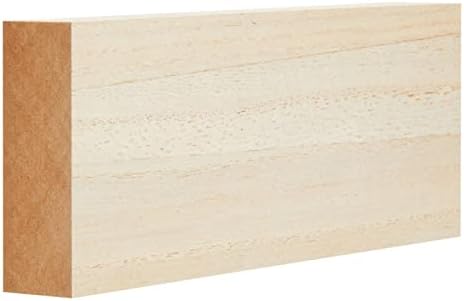 Bright Creations Unfinished MDF Blocks - Wood Pieces for Crafts, Smooth Surface for Painting & Staining - Wooden Blocks for Crafts & Wood Plaques - Pack of 4, 3 x 8 x 1 in
