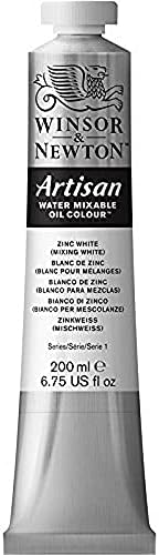 Winsor & Newton Artisan Water Mixable Oil Colour, 6.75-oz (200ml), Zinc White (Mixing White)