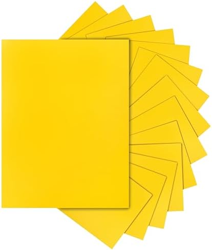 Silunkia 40 Sheets Yellow Cardstock 8.5 x 11 Crafts Paper 75lb