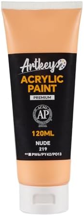 Artkey Acrylic Paint - Nude (120 ml/4.06 oz) Tubes, Rich & Vibrant Pigments, Professional Artists Acrylic Paints - Art Supplies for Canvas Wood Rock Clay Fabric Ceramics Art Crafts Painting