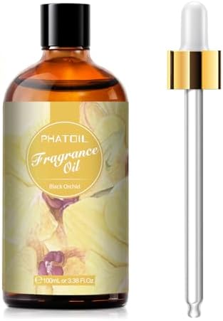 PHATOIL Black Orchid Fragrance Oil for Diffuser Aromatherapy 3.38FL.OZ | Long Lasting Scented Oils For Humidifier, Air Freshener, DIY Soap Candle, Scent Project Making, Aroma Oil for Home Freshening