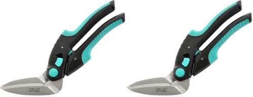 C.JET TOOL 10" Heavy Duty Carpet Cutter, Industrial Scissors, Multipurpose, Professional Soft Grip Stainless Steel (Turquoise) (Pack of 2)
