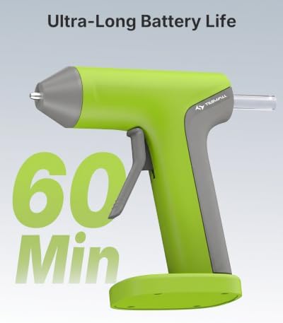 Tilswall 4V Cordless Hot Glue Gun Kit, 30s Fast Heat Mini Glue Gun with 2000mAh USB-C Battery, 20 Glue Sticks, Anti-Drip Tip & Auto Shut-Off for DIY Crafts, Home Repair, Green