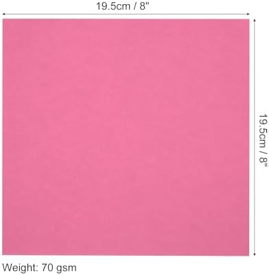 MECCANIXITY 50 Sheets Origami Paper Double Sided 8x8 Inch(20x20cm) Square Sheet for Art Craft Project, Beginners, Gifts Decor, Rose Red