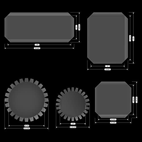 114Pcs/Set Flat Shaker Covers with Cutting Dies for Slimline Flat Shaker Covers Cards Making Plastic Transparent Shaker Creator Acetate Sheets Arts Crafts Projects DIYScrapbooking Supplies Handmade