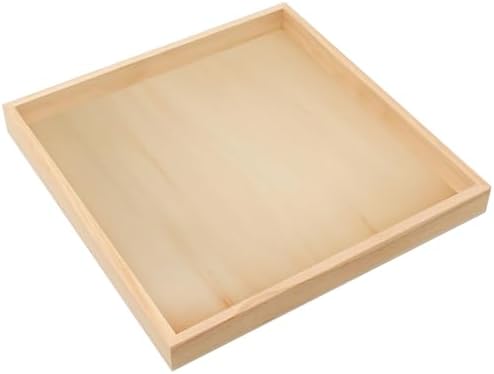 Wood Canvas Panel Cradled 10 x 10 inch, Pack of 12 Blank Framed Wood Signs for Painting, Shadow Box, & Tray Crafts, by Woodpeckers