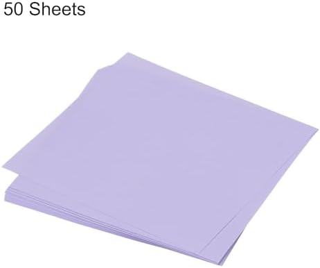 MECCANIXITY 50 Sheet Origami Paper Double Sided Light Purple 5.5x5.5 Inch Square Sheet for Art Craft Project, Beginners, Gifts Decor