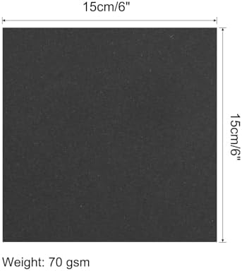 MECCANIXITY 50 Sheets Origami Paper Double Sided Black 6x6 Inch Square Sheet for Art Craft Project, Beginners, Gifts Decor