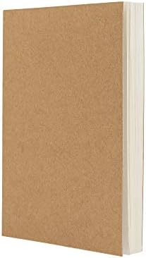 LayFlat Sketchbook - 3.75 x 5.3 Inches - Kraft Blank Note Book, 64 Sheets, Thick 100gsm Paper, for Drawing, Sketching, and journaling