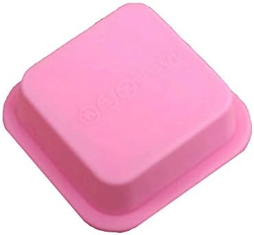 AKOAK 6 Pack Pink DIY Handmade Square Silicone Soap Molds - 100% Handmade - for Soap Making Handmade Baking Tool Soap Cake Decorating