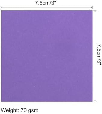 MECCANIXITY 50 Sheet Origami Paper Double Sided Deep Purple 3x3 Inch Square Sheet for Art Craft Project, Beginners, Gifts Decor
