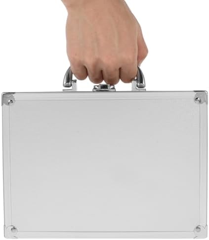 SEWACC Aluminum Briefcase Tool Box Lockable Handheld Carrying Case Multi-Functional Tool Storage Box for Garden Tools Craft Supplies Accessories Compact 9.05 X 6.49 X 2.36 in